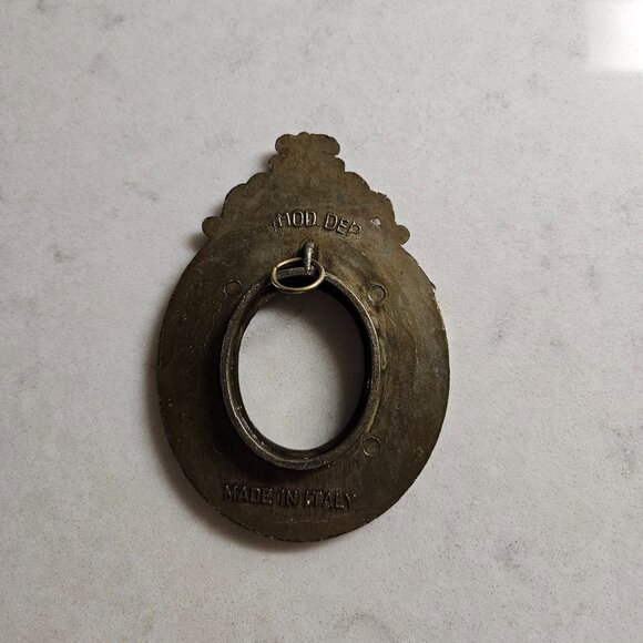 PAIR OF VINTAGE SMR ITALY ORNATE SILVER & BRONZE FRAMES 1.25" W x 1.5" H OPENING - Picture 14 of 14